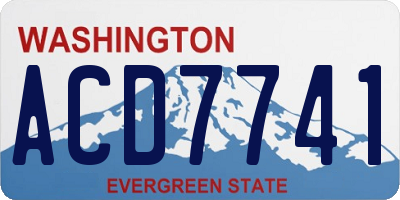WA license plate ACD7741
