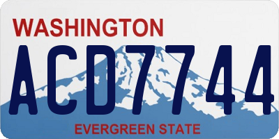 WA license plate ACD7744