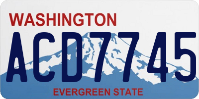 WA license plate ACD7745