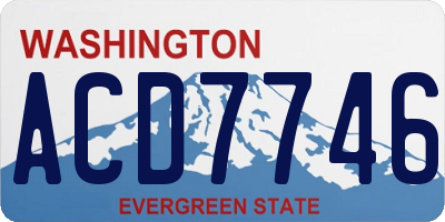 WA license plate ACD7746