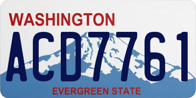 WA license plate ACD7761
