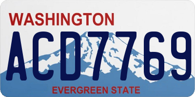 WA license plate ACD7769