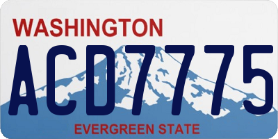 WA license plate ACD7775