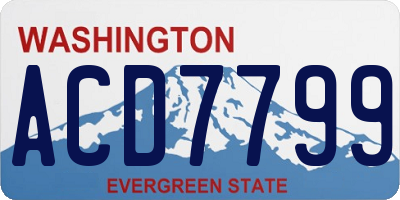 WA license plate ACD7799