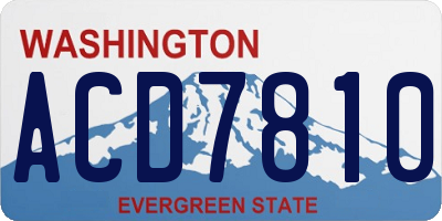 WA license plate ACD7810