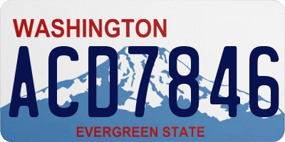 WA license plate ACD7846