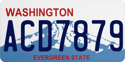 WA license plate ACD7879
