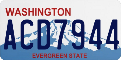 WA license plate ACD7944