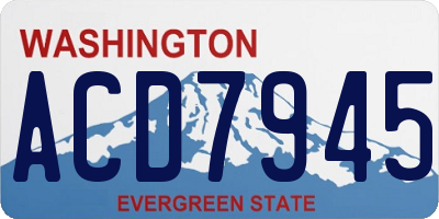 WA license plate ACD7945