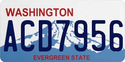 WA license plate ACD7956