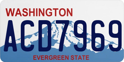 WA license plate ACD7969