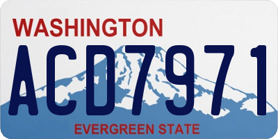 WA license plate ACD7971