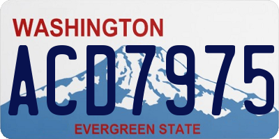 WA license plate ACD7975