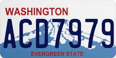 WA license plate ACD7979