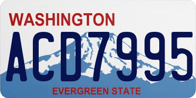 WA license plate ACD7995