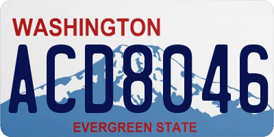 WA license plate ACD8046