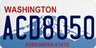 WA license plate ACD8050