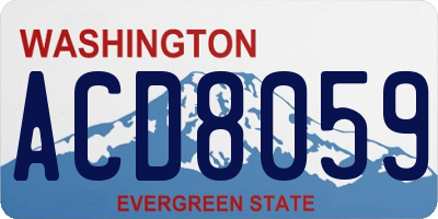 WA license plate ACD8059