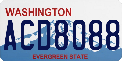 WA license plate ACD8088