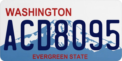 WA license plate ACD8095