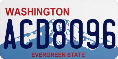 WA license plate ACD8096