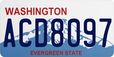 WA license plate ACD8097