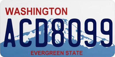WA license plate ACD8099