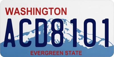 WA license plate ACD8101