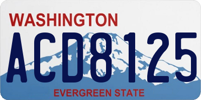 WA license plate ACD8125