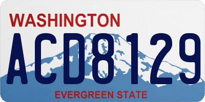 WA license plate ACD8129