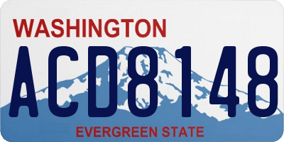 WA license plate ACD8148