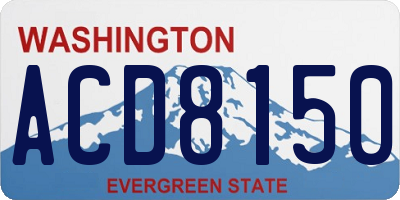 WA license plate ACD8150