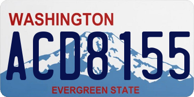 WA license plate ACD8155