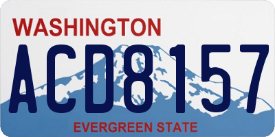 WA license plate ACD8157