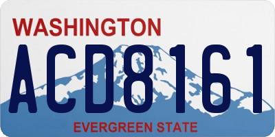 WA license plate ACD8161