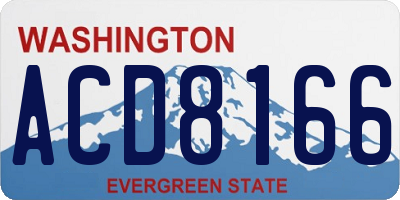 WA license plate ACD8166