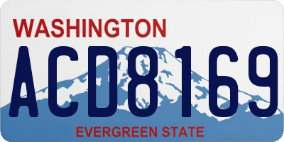 WA license plate ACD8169