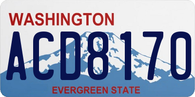 WA license plate ACD8170