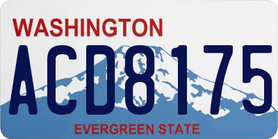 WA license plate ACD8175