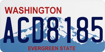 WA license plate ACD8185