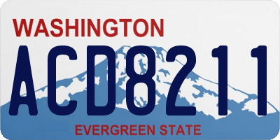 WA license plate ACD8211