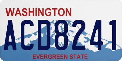WA license plate ACD8241