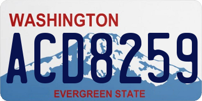 WA license plate ACD8259