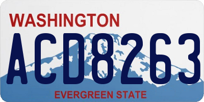 WA license plate ACD8263