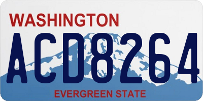 WA license plate ACD8264