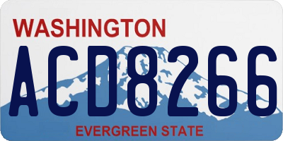 WA license plate ACD8266