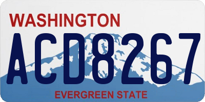 WA license plate ACD8267