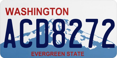WA license plate ACD8272