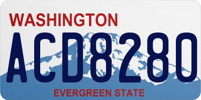 WA license plate ACD8280