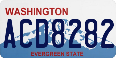 WA license plate ACD8282